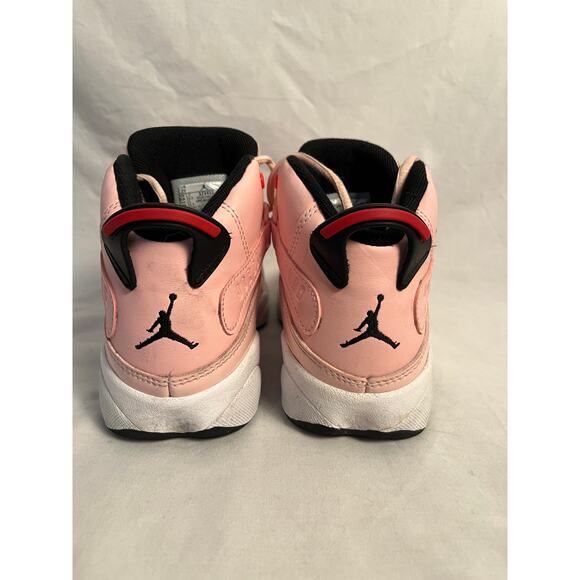 Jordan 6 Rings Pink Basketball Sneakers Youth Size 2Y - Picture 5 of 6